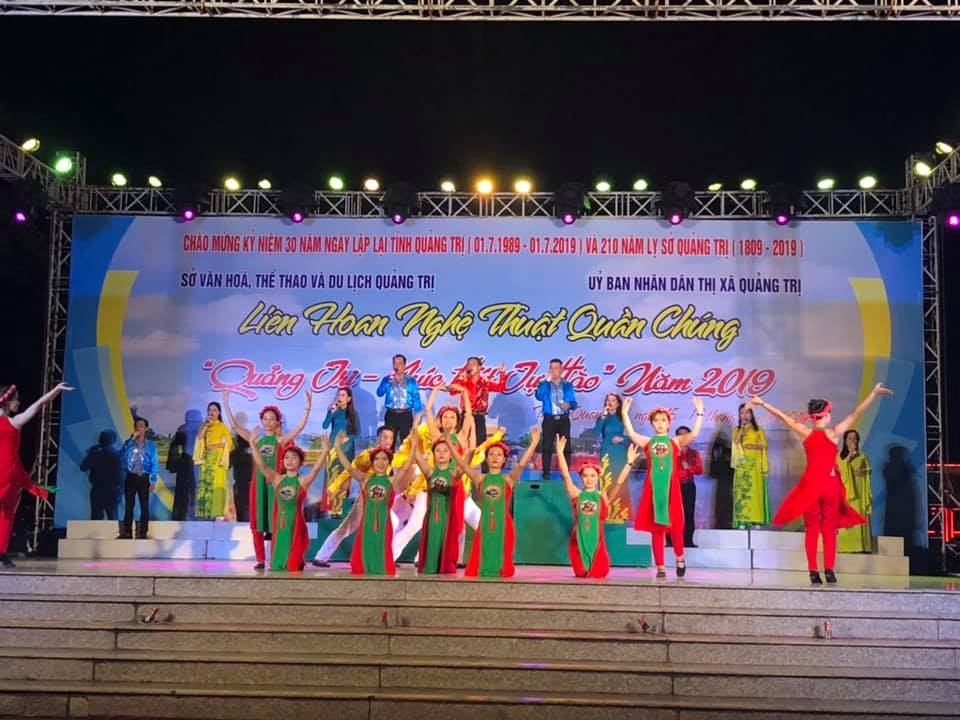 Chương trình nghệ thuật chào mừng 30 năm tái lập tỉnh Quảng Trị sẽ công diễn đêm 1/7/2019. Ảnh: Đ.B