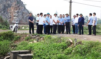 Lãnh đạo tỉnh Ninh Bình kiểm tra một số công trình phòng chống thiên tai trên địa bàn tỉnh