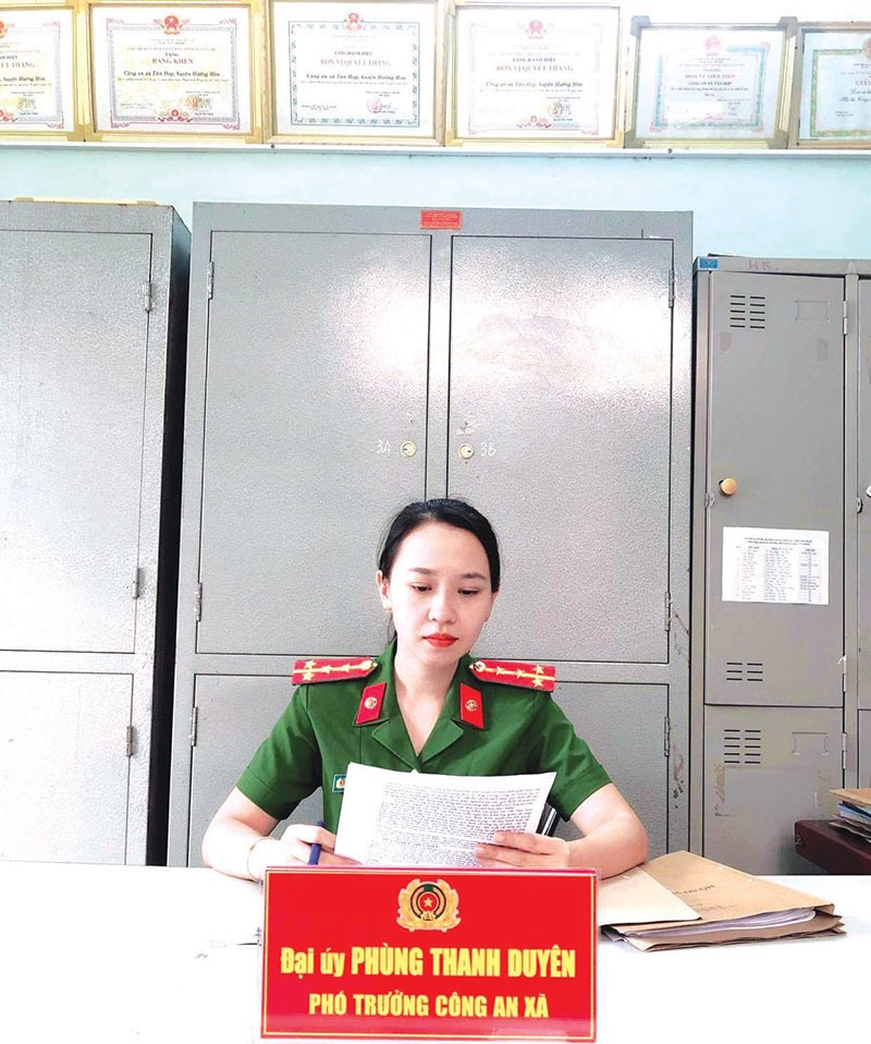 Đại úy Phùng Thanh Duyên, Phó Công an xã Tân Hợp -Ảnh: DT​