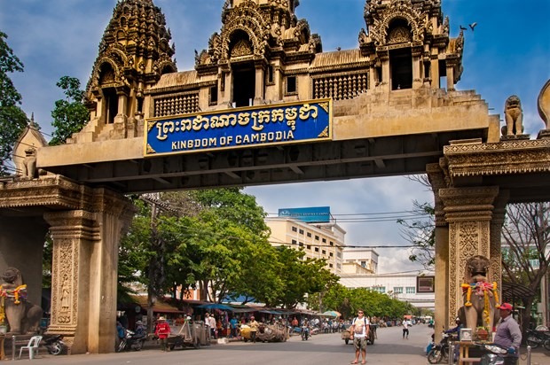Cửa khẩu biên giới Aranyaprathet-Poipet của Thái Lan và Campuchia. (Ảnh: Asia News)