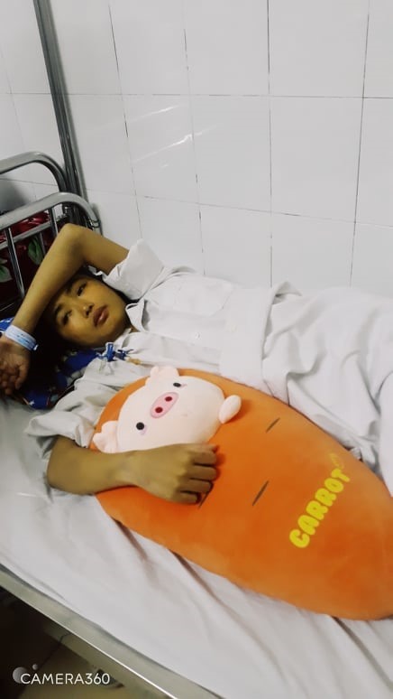 Nguyễn Thị Diệp đang điều trị tại Bệnh viện Quân y 103.