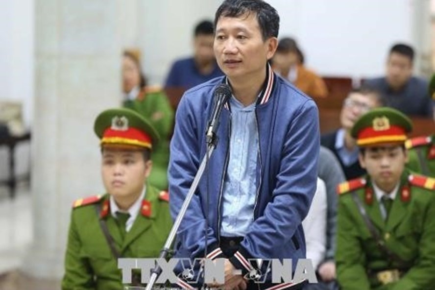 Bị cáo Trịnh Xuân Thanh trong một phiên toà xét xử. Ảnh: TTXVN.