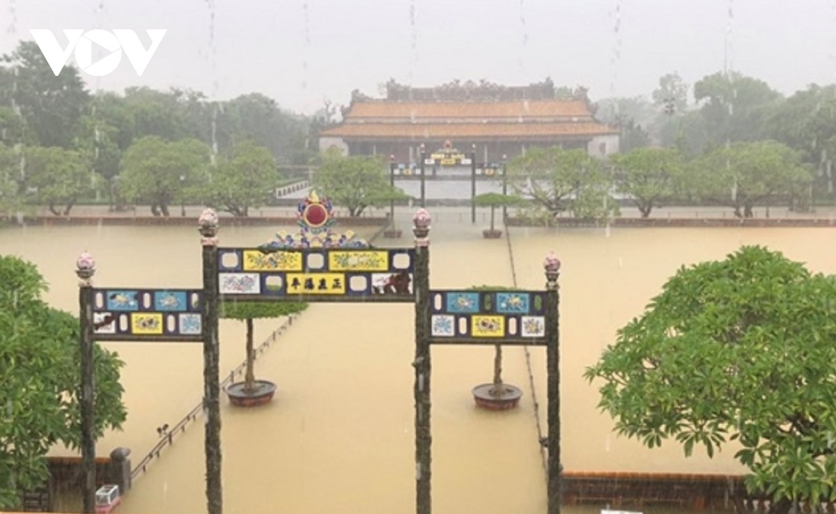 Khu vực Đại Nội Huế bị ngập dài ngày trong các đợt mưa lũ vừa qua