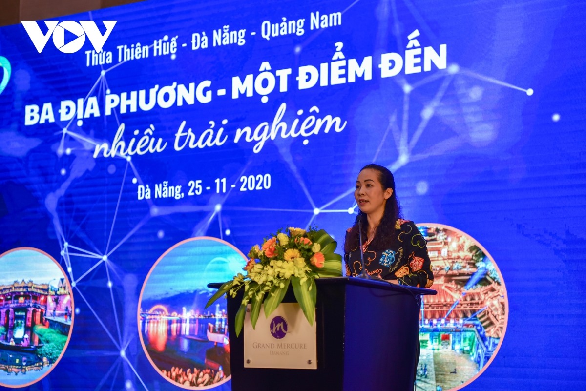 Bà Trương Thị Hồng Hạnh - Giám đốc Sở Du lịch TP.Đà Nẵng phát biểu tại sự kiện.