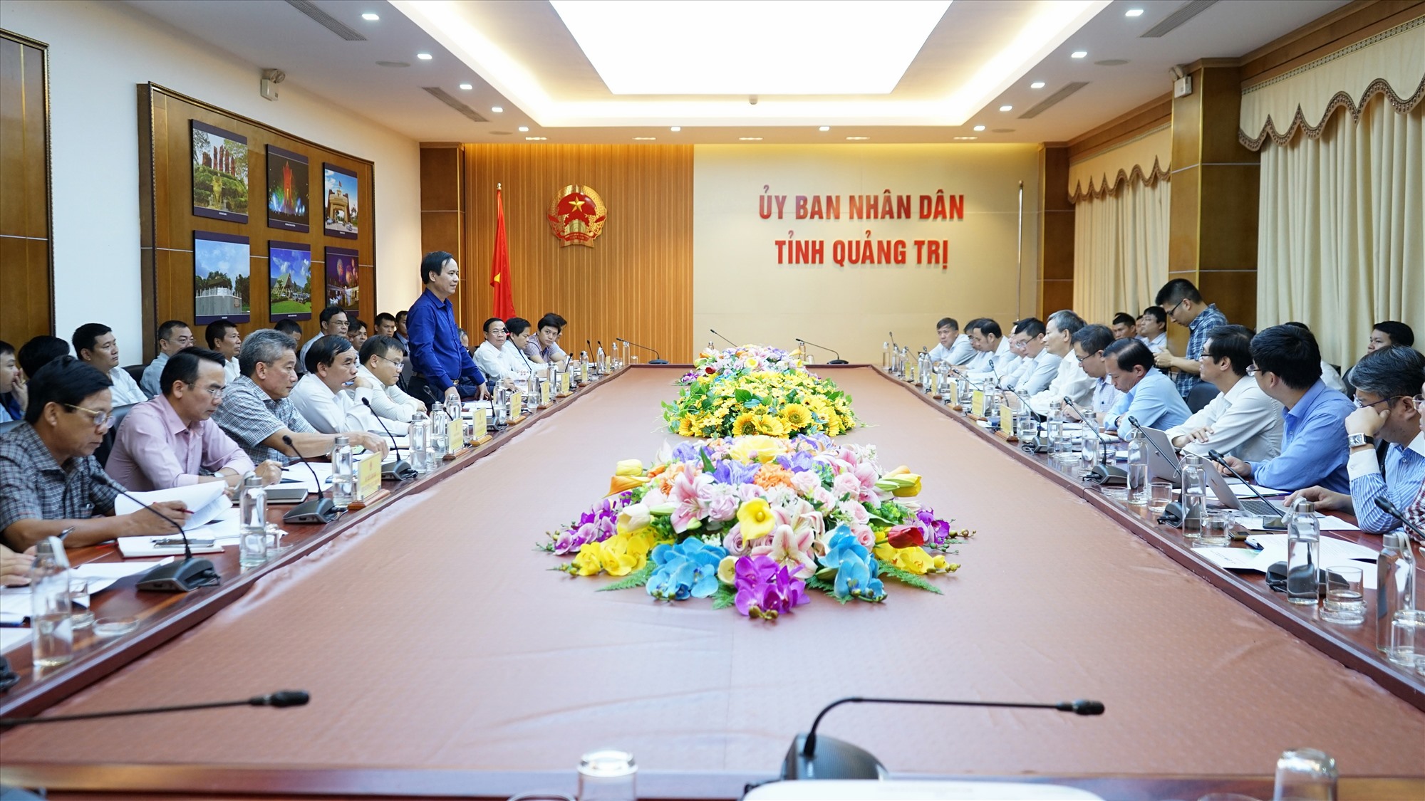 Phó Bí thư Tỉnh ủy, Chủ tịch UBND tỉnh Võ Văn Hưng kết luận buổi làm việc - Ảnh: L.A