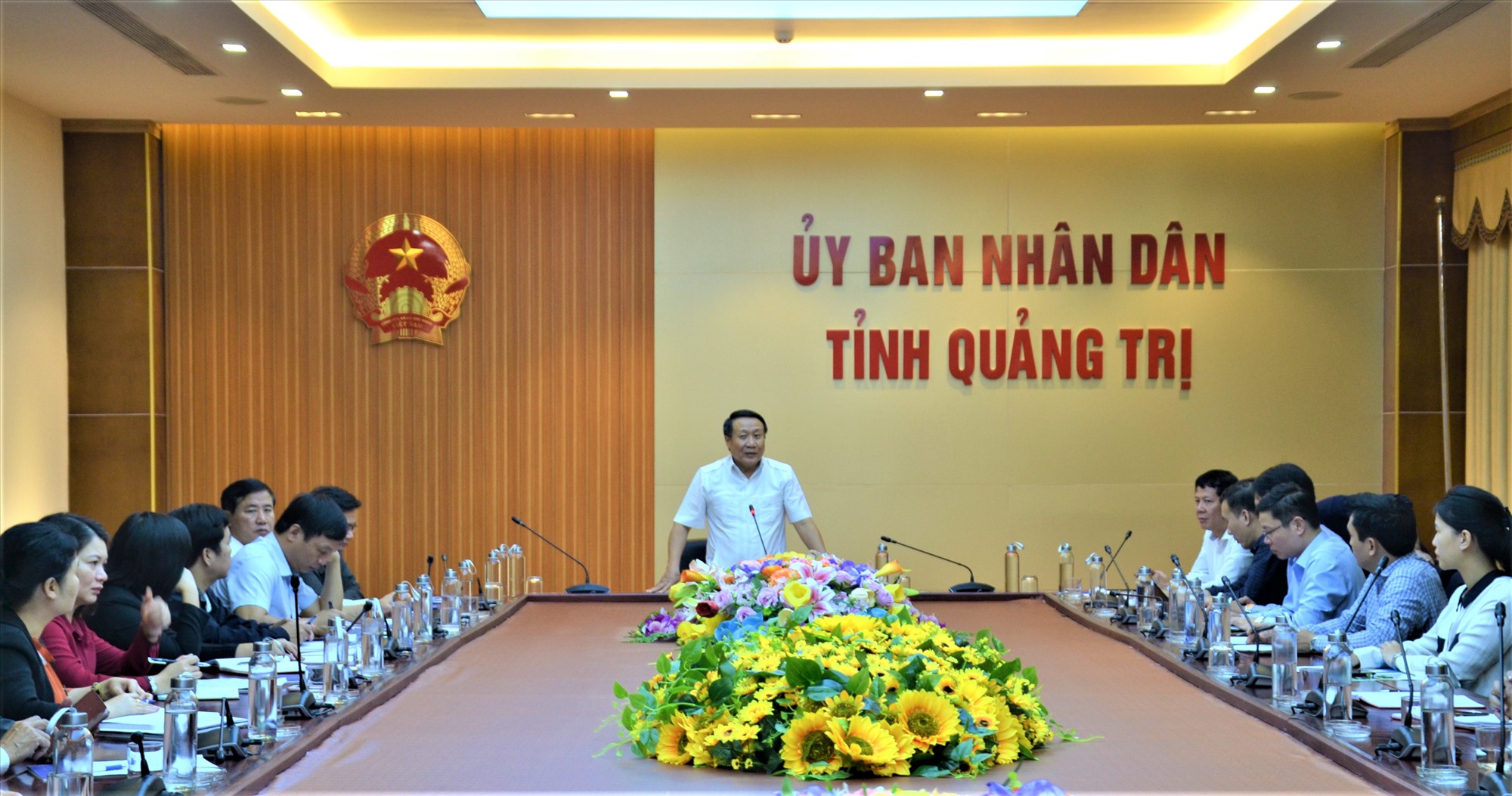 Phó Chủ tịch Thường trực UBND tỉnh Hà Sỹ Đồng phát biểu kết luận cuộc họp - Ảnh: An Phong