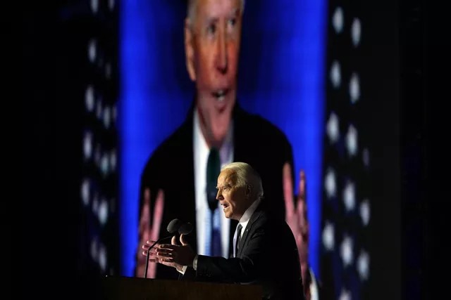Tổng thống đắc cử Joe Biden phát biểu trong ngày 7/11 tại Wilmington. (Ảnh: AP)