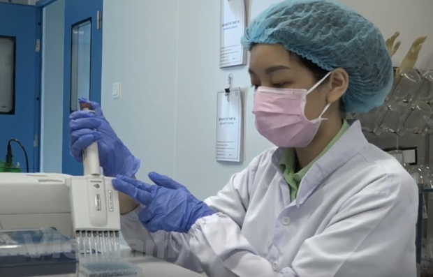 Nghiên cứu vắcxin NANO COVAX tại Nanogen. (Ảnh: P.V/Vietnam+)