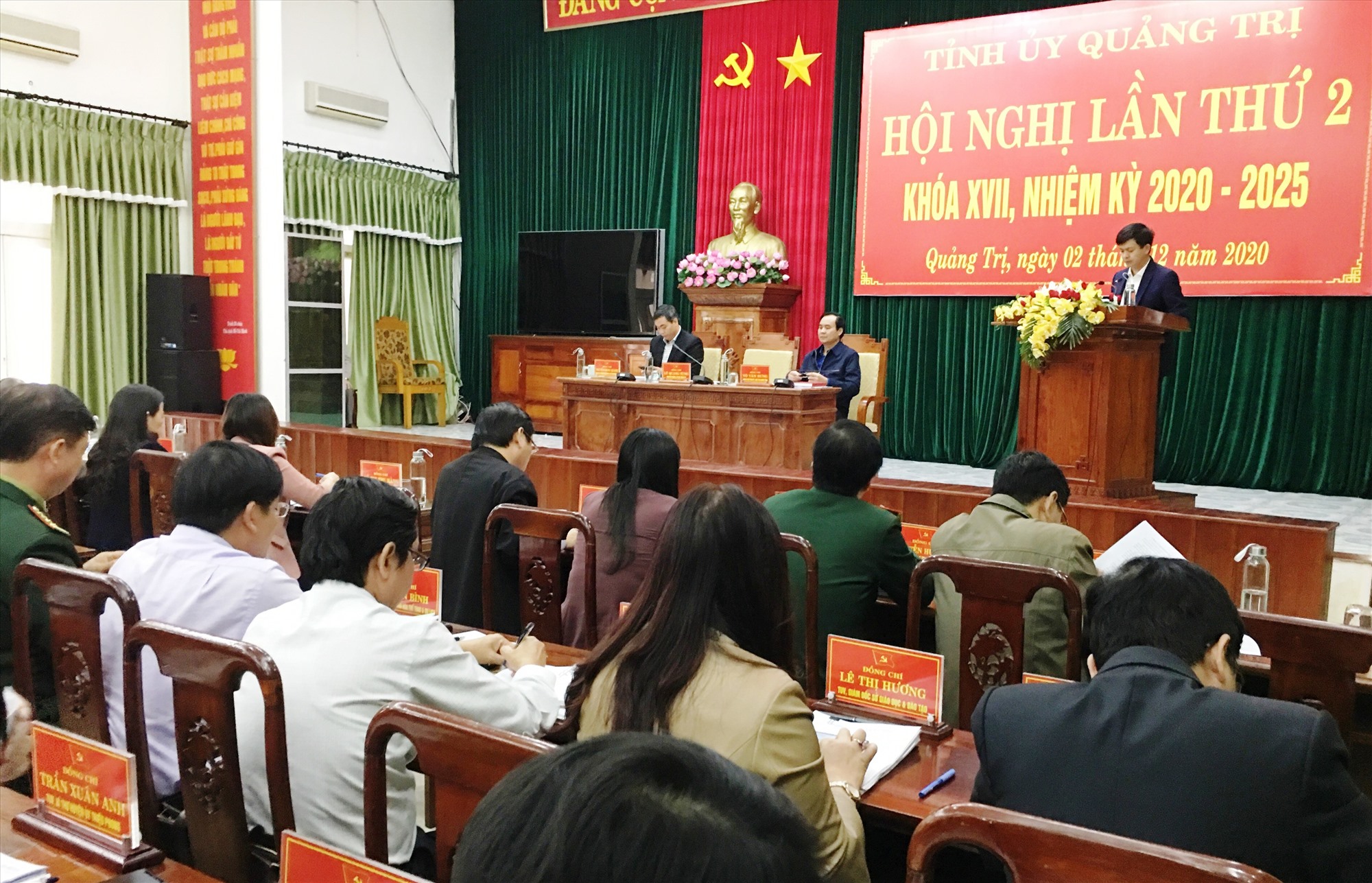 Bí thư Tỉnh ủy Lê Quang Tùng phát biểu kết luận hội nghị - Ảnh: L.T