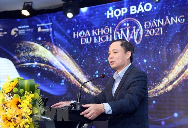Phó Giám đốc Sở Du lịch Đà Nẵng Nguyễn Xuân Bình phát biểu tại lễ khởi động cuộc thi. (Ảnh: Trần Lê Lâm/TTXVN)