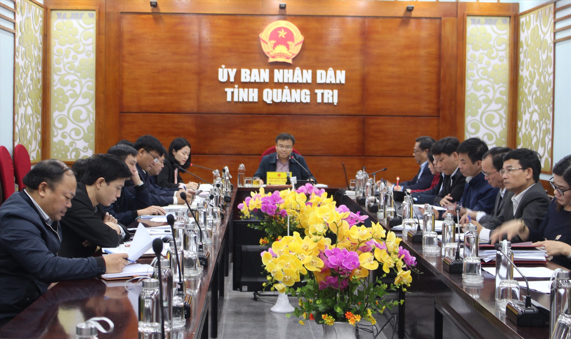 Phó Chủ tịch UBND tỉnh Lê Đức Tiến đề nghị EGATi nỗ lực phối hợp tháo gỡ vướng mắc thực hiện dự án Nhà máy Nhiệt điện Quảng Trị - Ảnh: T.T