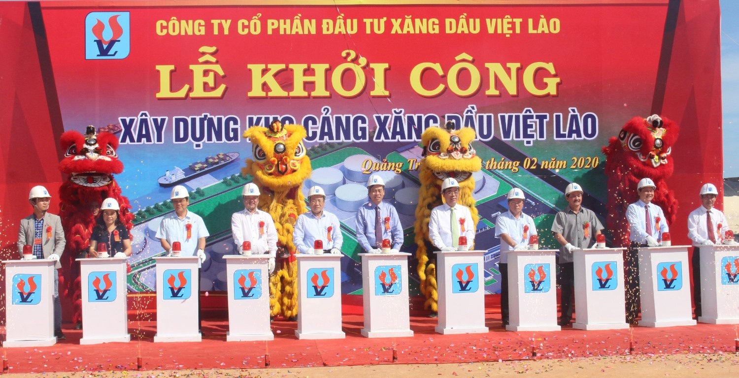 Lễ khởi công xây dựng kho cảnh xăng dầu Việt Lào