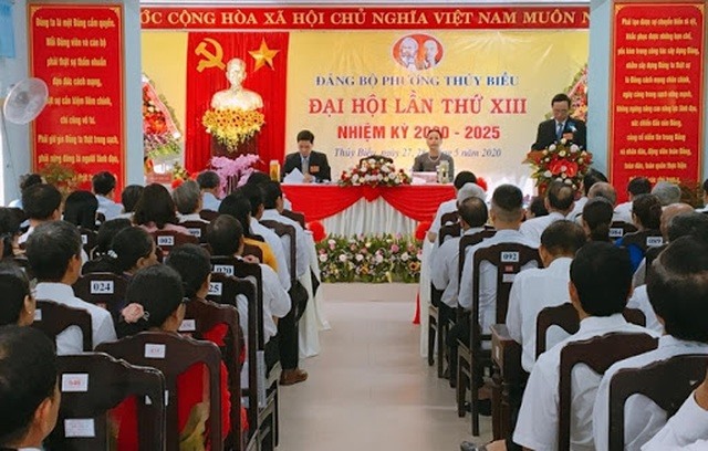 Đại hội Đảng bộ phường Thủy Biều nhiệm kỳ 2020-2025 diễn ra vào ngày 27/5
