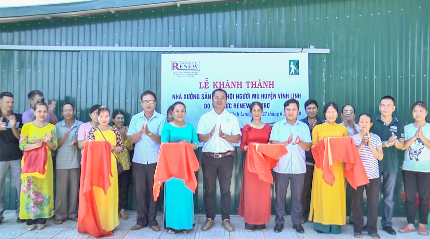 Công trình hoàn thành góp phần nâng cao điều kiện học nghề và sản xuất tập trung cho hội viên người mù huyện Vĩnh Linh - Ảnh: N.Đ