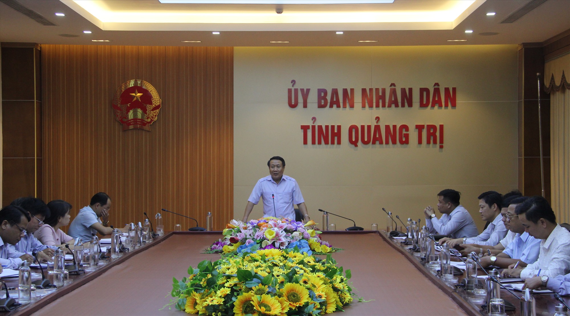 Phó Chủ tịch Thường trực UBND tỉnh Hà Sỹ Đồng kết luận buổi làm việc - Ảnh: MĐ