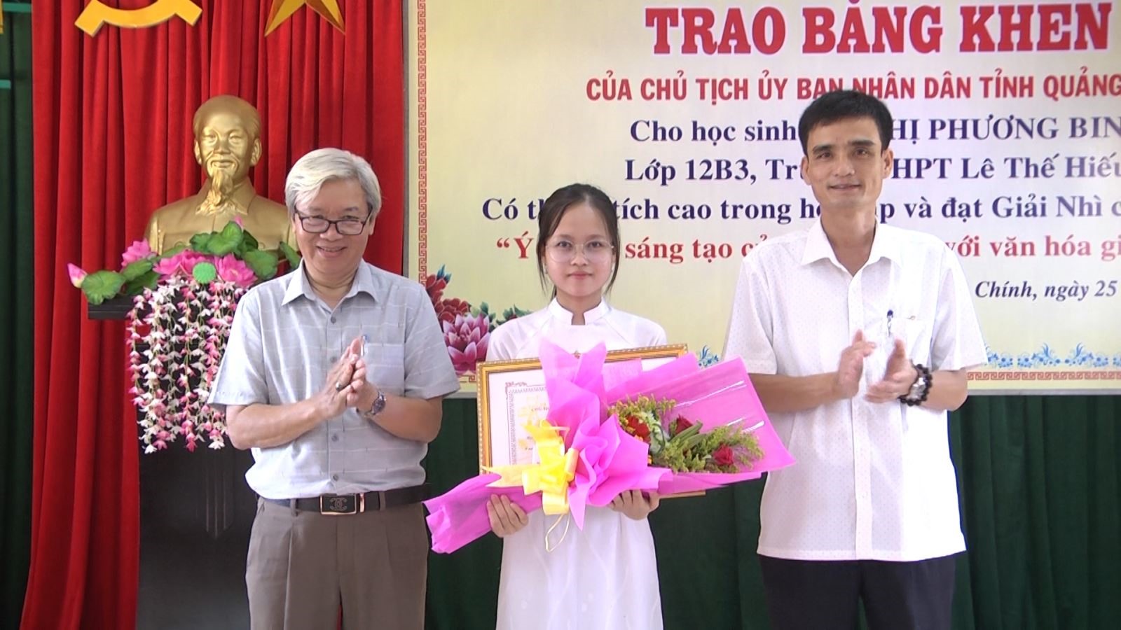 Em Võ Thị Phương Bin đạt giải Nhì cuộc thi “Ý tưởng sáng tạo của thanh niên với văn hóa giao thông” năm 2019