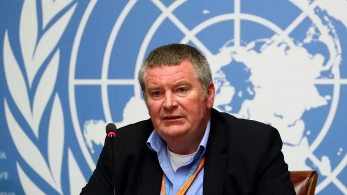Ông Michael Ryan, giám đốc đặc trách các vấn đề khẩn cấp của WHO, trong một cuộc họp báo tại Genève ngày 3/5. Ảnh: Reuters