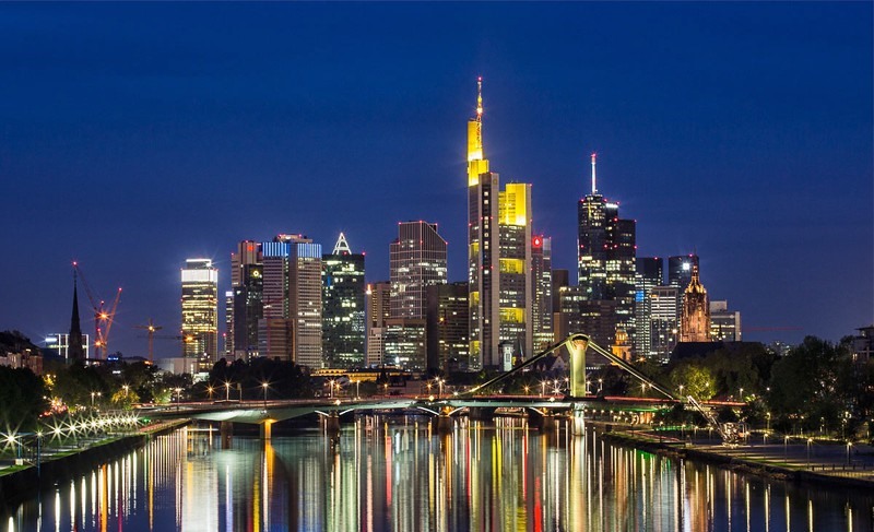 Frankfurt, trung tâm kinh tế, tài chính thương mại của Đức. (Ảnh: Wikipedia)