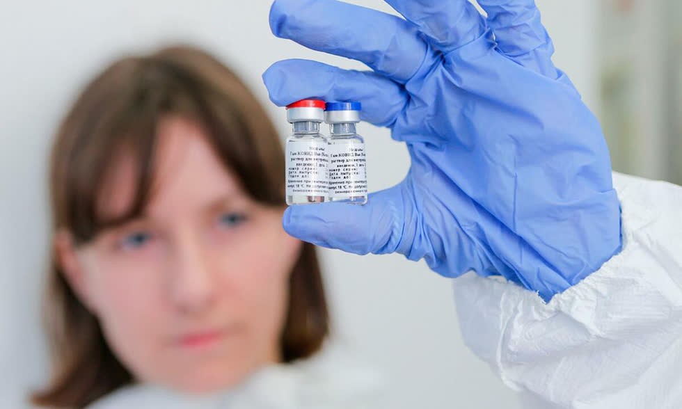 Vaccine COVID-19 của Nga do Trung tâm Nghiên cứu Dịch tễ và Vi sinh Quốc gia Gamaleya phát triển. Ảnh: AFP