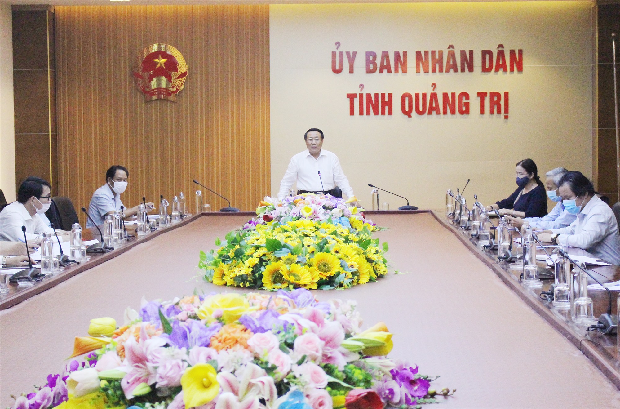 Phó Chủ tịch Thường trực UBND tỉnh, Trưởng Ban Chỉ đạo kỳ thi Hà Sỹ Đồng phát biểu chỉ đạo tại cuộc họp-Ảnh: Tú Linh