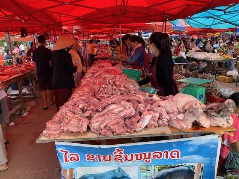 Lào đang thực hiện các biện pháp bình ổn giá thịt lợn và các loại thực phẩm khác, ổn định cuộc sống người dân.