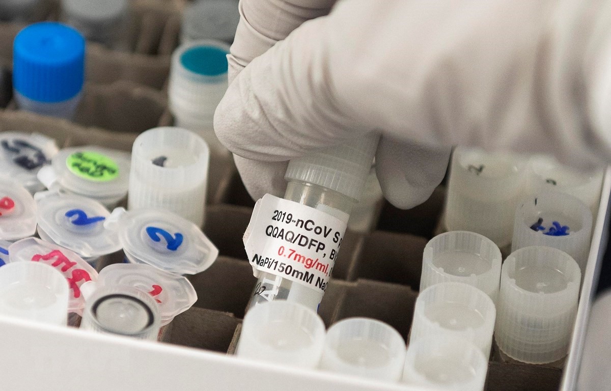 Nghiên cứu sản xuất vaccine ngừa COVID-19 tại Gaithersburg, Maryland, Mỹ. (Ảnh: AFP/TTXVN)