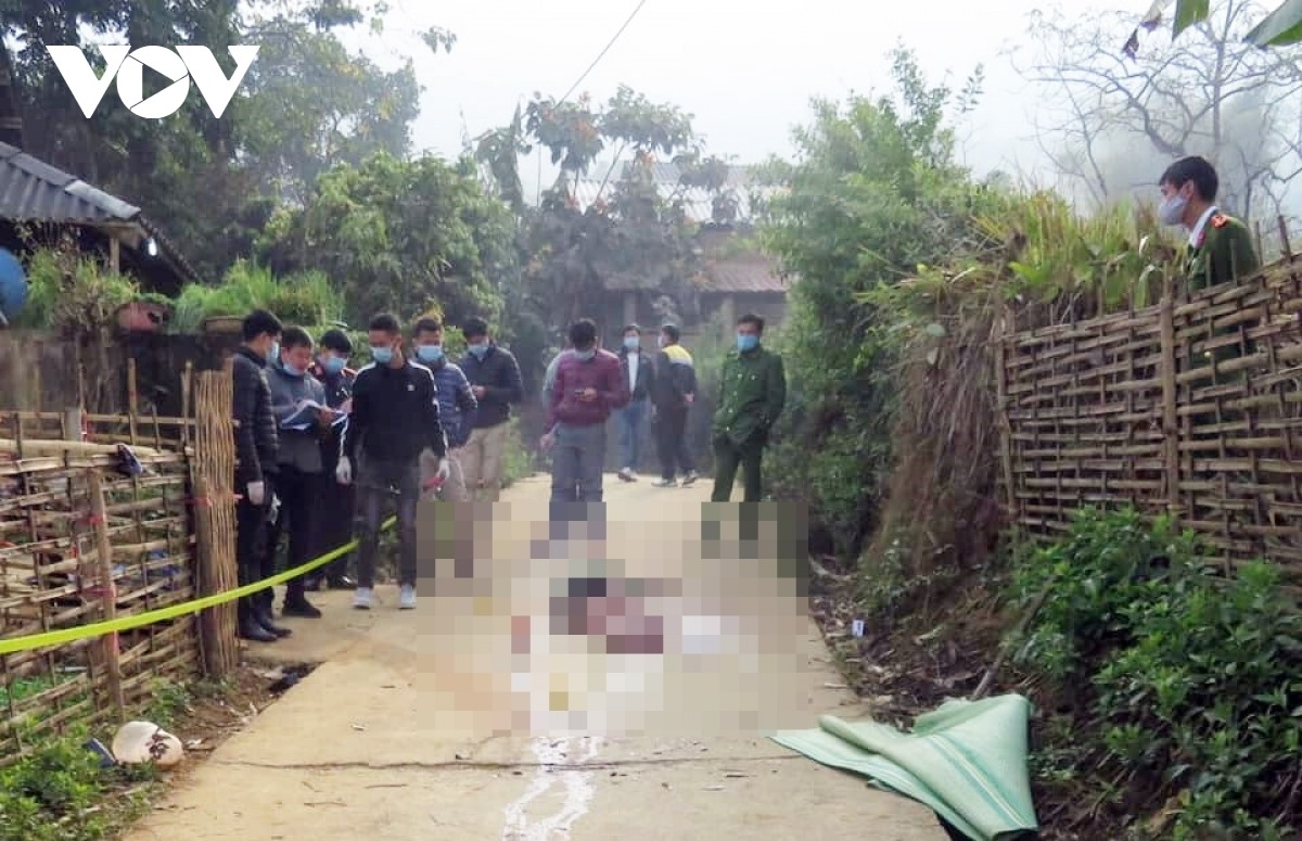 Hình ảnh thương tâm của vụ thảm án ở Lai Châu.