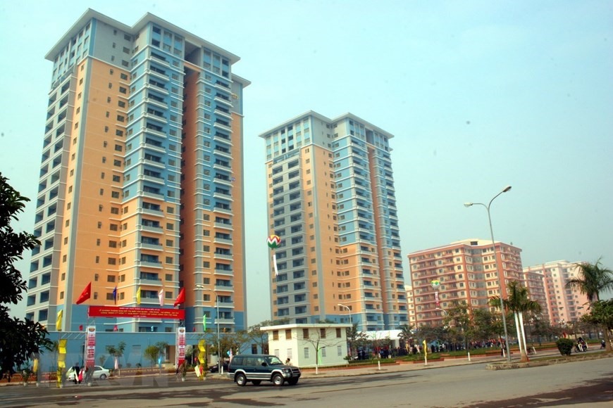 Nhà chung cư cao tầng Khu đô thị mới Văn Quán- Yên Phúc. (Ảnh: Hoài Nam/TTXVN)