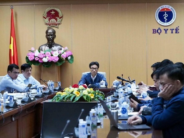Ban chỉ đạo Quốc gia phòng, chống dịch COVID-19 họp khẩn với các địa phương liên quan và các ban ngành chức năng. (Nguồn: Bộ Y tế)