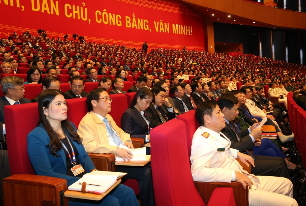 Các đại biểu dự phiên thảo luận văn kiện Đại hội XIII của Đảng- Ảnh: Thanh Hải
