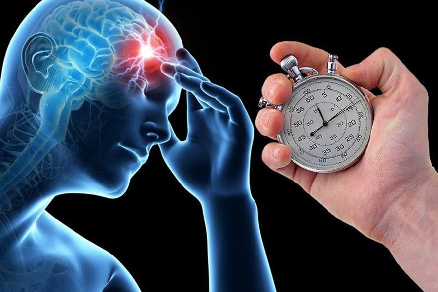 Cần tranh thủ thời gian vàng để cứu sống người bị đột quỵ não. Ảnh đồ họa: BVCC