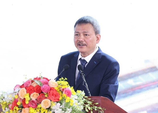 Ông Lại Xuân Thanh, Chủ tịch Hội đồng quản trị Tổng công ty Cảng Hàng không Việt Nam (ACV), phát biểu. (Ảnh: Thống Nhất/TTXVN)