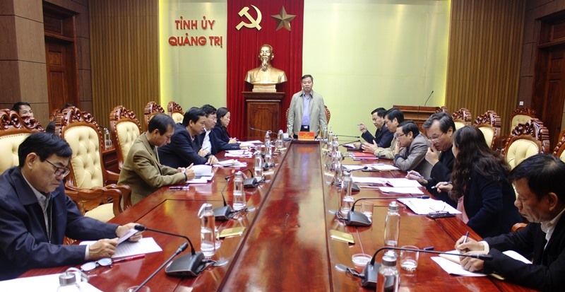Phó Bí thư Thường trực Tỉnh ủy Nguyễn Đăng Quang phát biểu chỉ đạo tại hội nghị. -Ảnh L.N