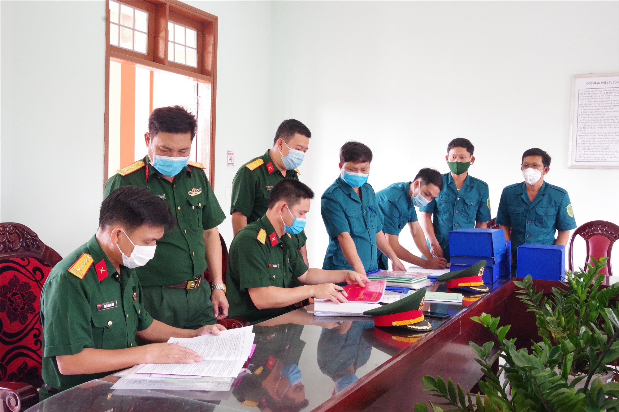 Kiểm tra nhiệm vụ quân sự, quốc phòng địa phương của Ban CHQS huyện Gio Linh - Ảnh: X.D