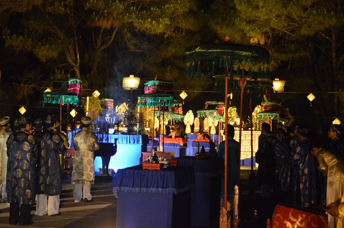 Hằng năm, tại Đàn Nam Giao, tỉnnh Thừa Thiên-Huế đều tổ chức lễ tế theo đúng các nghi thức truyền thống triều Nguyễn với ước nguyện quốc thái dân an, mưa thuận gió hòa - Ảnh: VGP/Nhật Anh