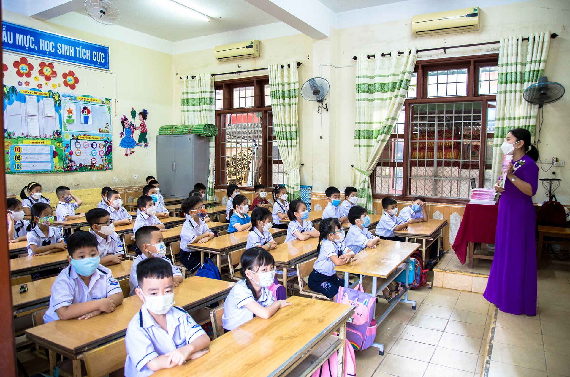 Một lớp học ở Trường Tiểu học Nguyễn Bá Ngọc