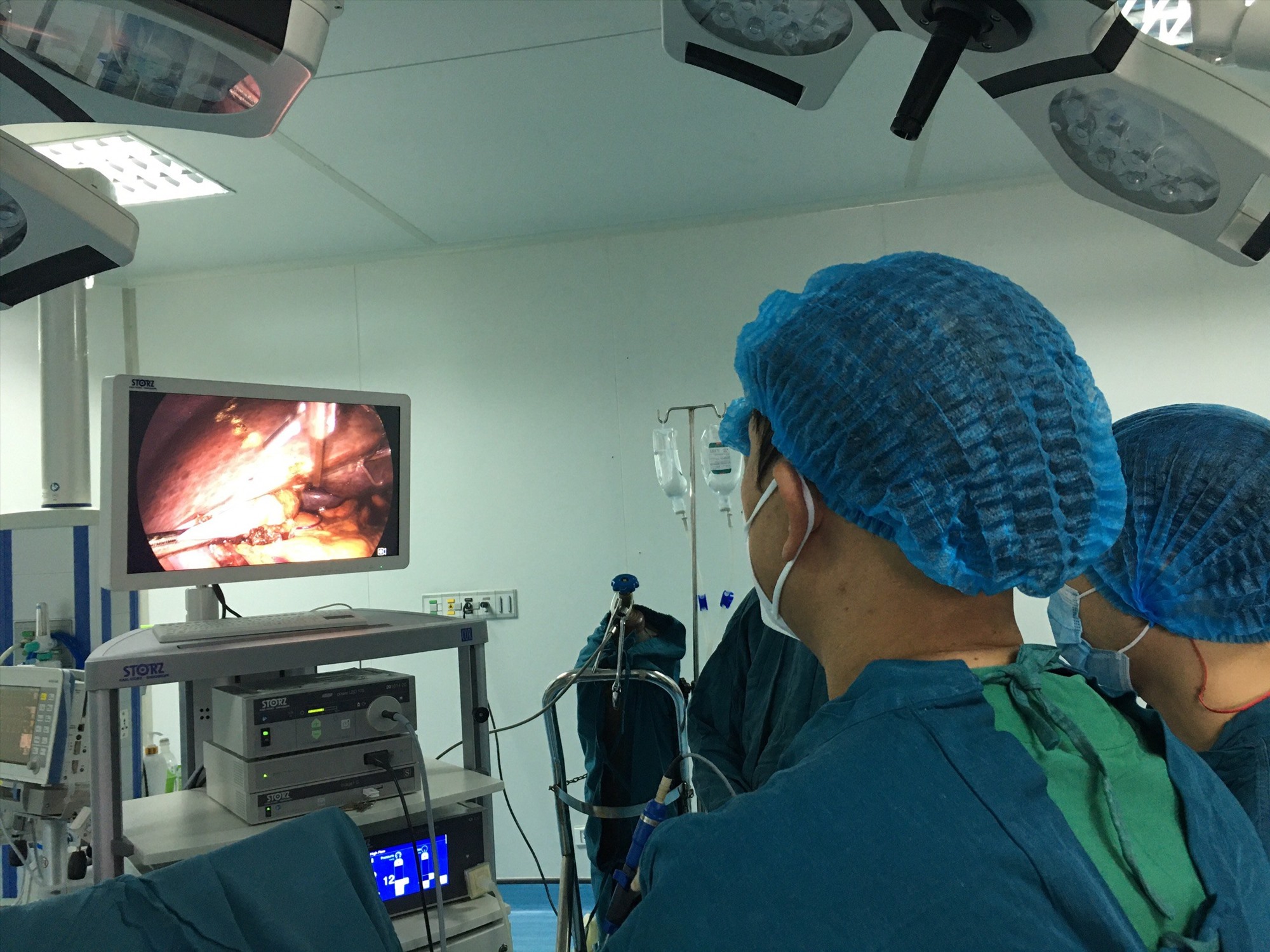 Bệnh viện Đa khoa tỉnh Quảng Trị thực hiện thành công ca phẫu thuật nội soi ung thư gan - Ảnh: BVĐK