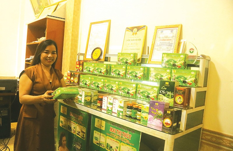 Hơn 40 loại sản phẩm của Công ty TNHH Cao dược liệu Định Sơn Mai Thị Thủy được khách hàng đánh giá cao - Ảnh: N.B