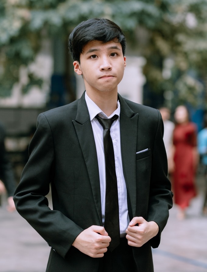 Nguyễn Quốc Huy, 18 tuổi, cựu học sinh trường THCS-THPT Nguyễn Tất Thành. Ảnh: Nhân vật cung cấp