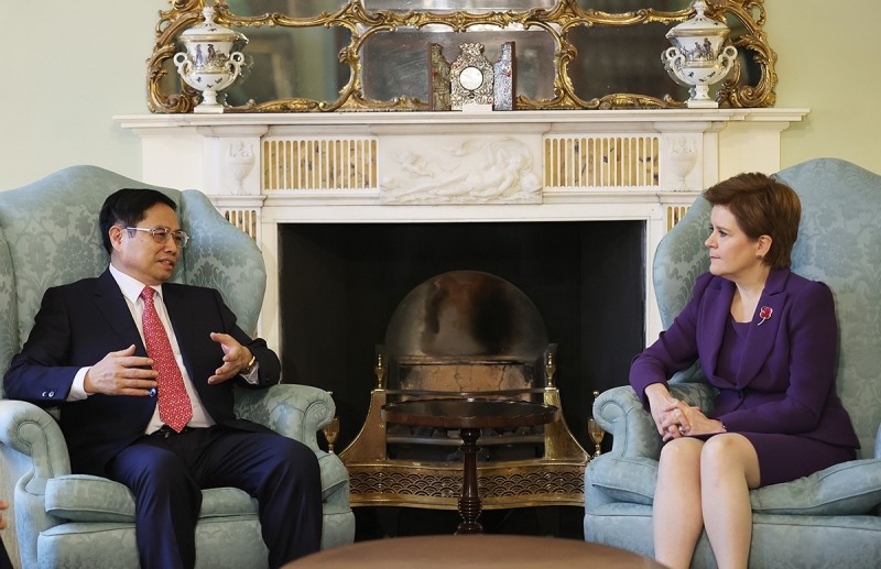 Thủ hiến Scotland Nicola Sturgeon gặp Thủ tướng Chính phủ Phạm Minh Chính