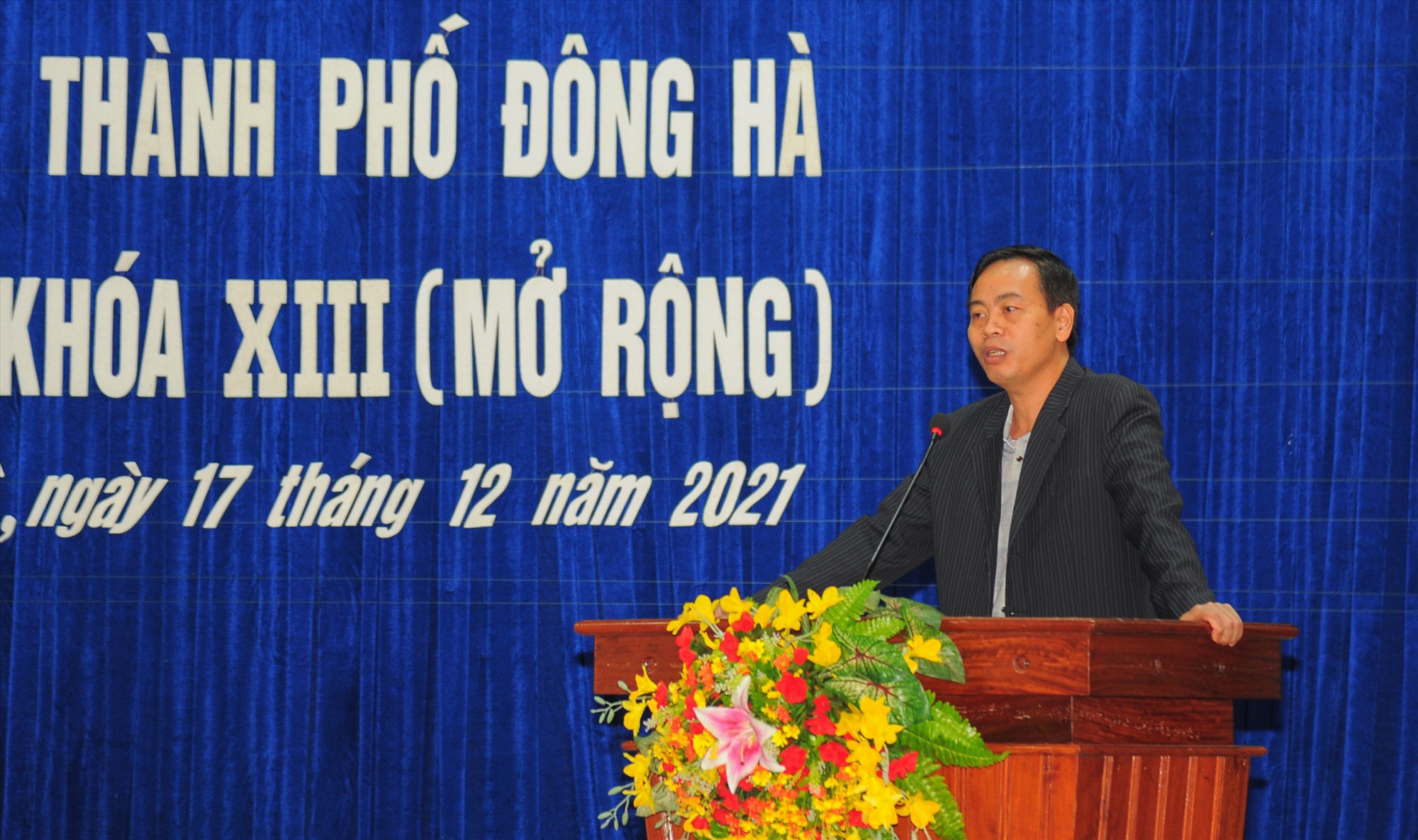 Phó Bí thư Thường trực Tỉnh ủy, Chủ tịch HĐND tỉnh Nguyễn Đăng Quang phát biểu chỉ đạo tại hội nghị - Ảnh: T.T