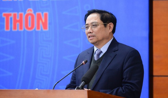 Thủ tướng Phạm Minh Chính phát biểu tại hội nghị - Ảnh: TÙNG ĐINH