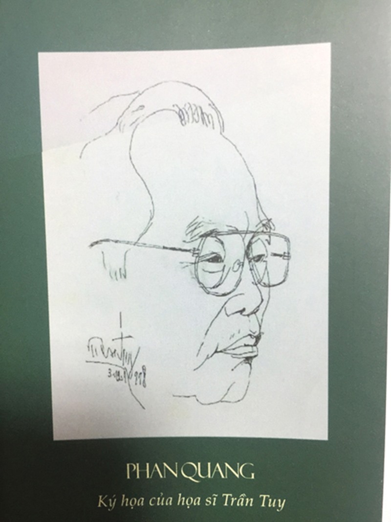 Phan Quang, ký họa của họa sĩ Trần Tuy -Ảnh: MT