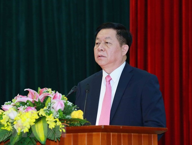 Ủy viên Bộ Chính trị, Thường trực Ban Bí thư Võ Văn Thưởng phát biểu tại hội nghị. (Ảnh: Phương Hoa/TTXVN)