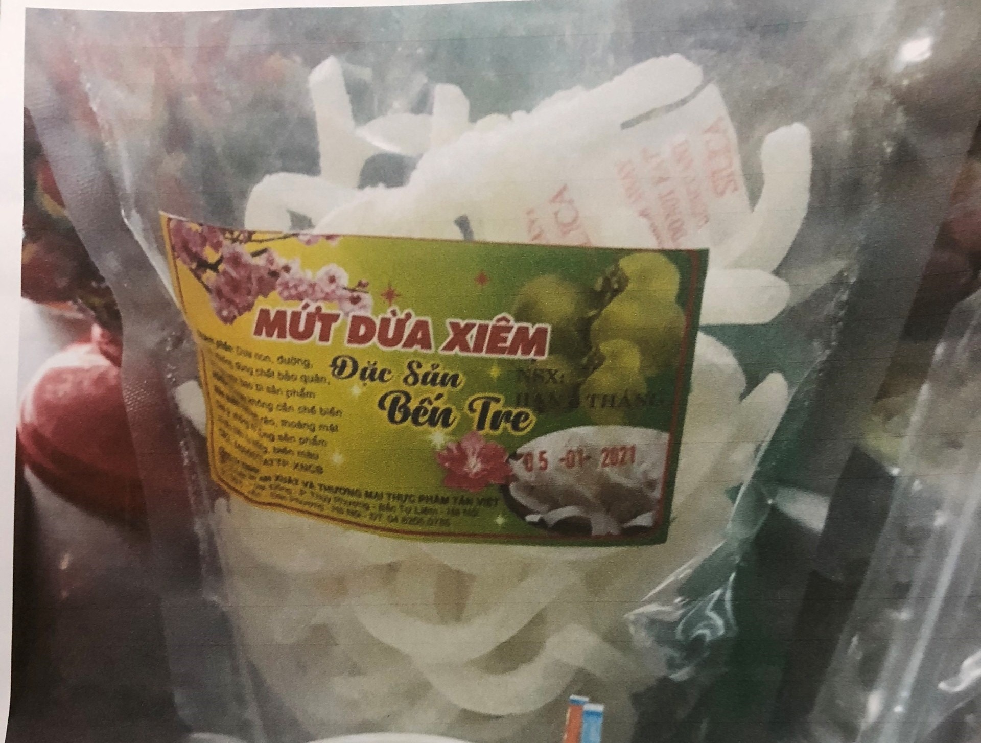 Sản phẩm này có chỉ tiêu chất phụ gia Sunfite- chất dùng tẩy trắng, bảo quản, chống mốc vượt mức sử dụng tối đa cho phép- Ảnh: Thái Dương