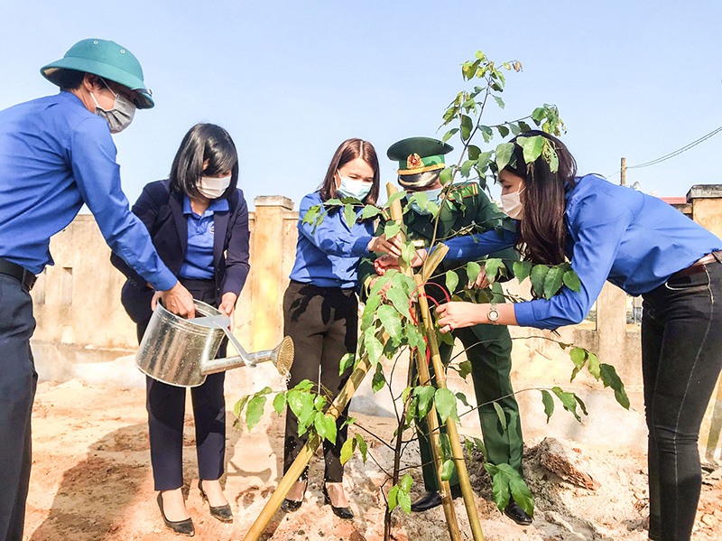 Tuổi trẻ Quảng Trị tích cực tổ chức, tham gia “Tết trồng cây” - Ảnh: T.L