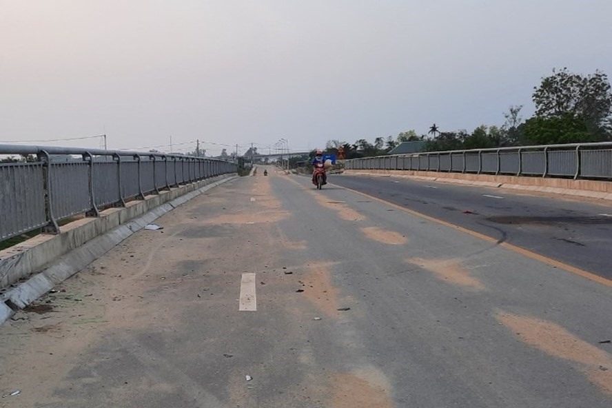 Cầu Lai Phước II - nơi xảy ra vụ tai nạn liên hoàn. Ảnh: HT.