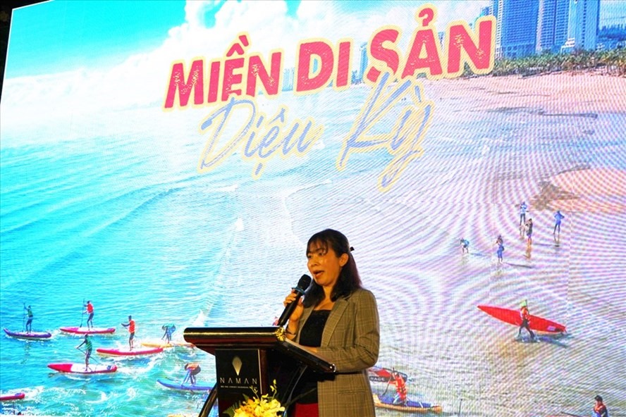 Bà Trương Thị Hồng Hạnh - Giám đốc Sở Du lịch Đà Nẵng phát biểu tại chương trình. Ảnh C.T