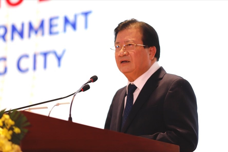 Phó Thủ tướng Trịnh Đình Dũng cho rằng cần có cơ chế, chính sách đặc thù để xây dựng và phát triển Đà Nẵng. Ảnh: HL