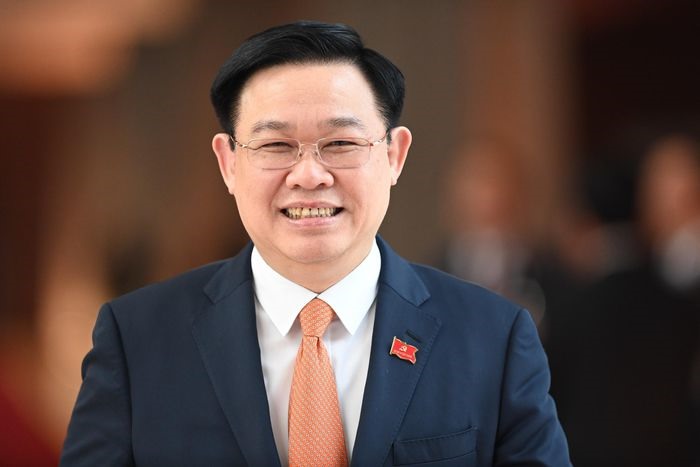Ông Vương Đình Huệ (Ủy viên Bộ Chính trị, Bí thư Thành ủy Hà Nội) được giới thiệu để bầu làm Chủ tịch Quốc hội. Ảnh: Thuận Thắng.
